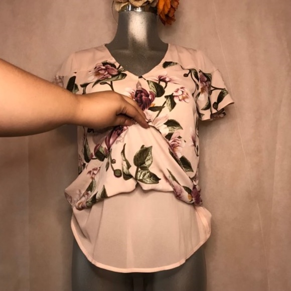 SKIES ARE BLUE PINK V- NECK V SIZE S - Picture 3 of 8